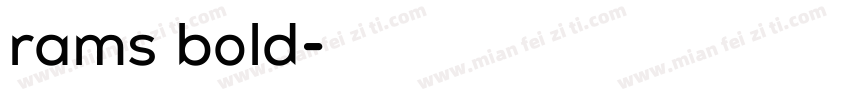 rams bold字体转换